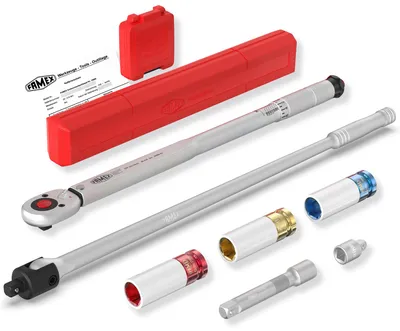 Produktbild von FAMEX 10905 Drehmomentschlüssel Set 1/2 Zoll (12,5mm) 30-210 Nm – Radwechsel Satz mit Gelenk-Drehgriff