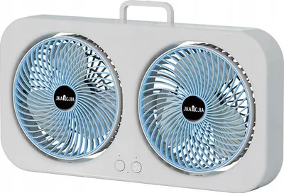 Immagine prodotto di Ventilatore da tavolo doppio con USB-C, 3 velocità, 40 cm, bianco-blu