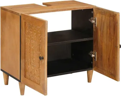 Zdjęcie produktu dla vidaXL Szafka łazienkowa naścienna jasnobrązowa 62 x 33 x 58 cm