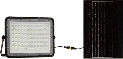 Produktbild von Schwarze Solar-Flutlichter - 10W - IP65 - 1200 Lumen - 6400K