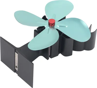 Produktbild von Kaminventilator im Weihnachtsstil, 4 Flügel, Einzelmotor, Metall, thermodynamischer Heizkörperventilator