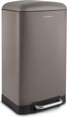 Obrázek produktu pro Kuchyňský pedálový koš Les Collectors z nerezové oceli N°719, objem 30 l, kompaktní, praktický, vyjímatelný vnitřní koš, design, odolný, tiché zavírání víka, taupe