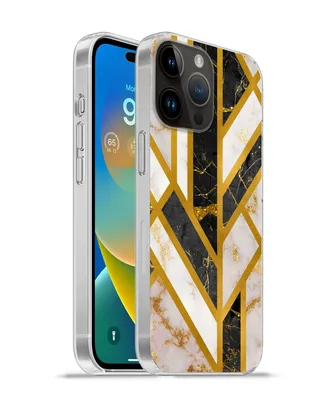 Produktbild von MuchoWow® Handyhülle Schutzhülle Hülle für Apple iPhone 14 Pro Max Marmor - Gold - Glitzer - Luxus Silikon Softcase Handy Hülle - Hardcover