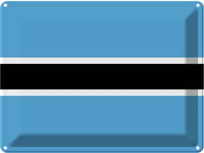 Produktbild von vianmo Blechschild 30x40 cm Botswanas Botswana Flagge Fahne Wappen