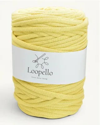Immagine prodotto di Spago di cotone Loopello, diametro 9 mm, 100 metri – Giallo chiaro