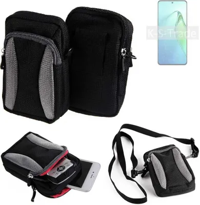 Produktbild von K-S-Trade Holster Schutz Hülle kompatibel mit Oppo Reno8 Pro+ Handy Hülle Gürteltasche Umhängetasche mit Zusatzfach schwarz