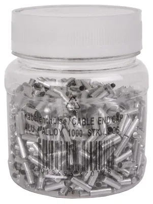 Produktbild von M-wave Kabelendhülse 100 Einheiten Silber 2.1 x 10.3 mm Silber 2.1 x 10.3 mm