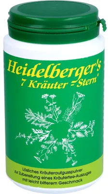 Obrázek produktu pro Heidelberger's 7 Kräuter-Stern rozpustný bylinný nálev v prášku, 100 g čaje