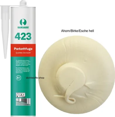 Produktbild von Ramsauer 423 Parkettfuge 1K Hybrid Dichtstoff 310ml Kartusche Laminat-Vinylboden Ahorn-Birke-Esche hell