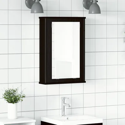 Produktbild von Möbel Bad-Spiegelschrank Schwarz Eiche-Optik 42x12x60cm Holzwerkstoff - Badspiegel 862231