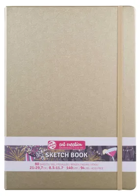 Produktbild von Talens Art Creation Skizzenbuch A4, 21 × 29,7 cm, 80 Blatt - Warm Gold
