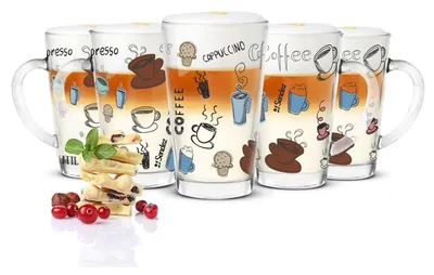 Obrázok produktu pre Sada 6 sklenených pohárov na latte macchiato – 300 ml