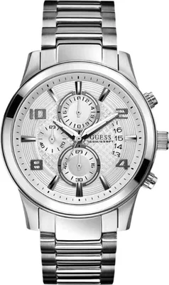 Produktbild von Guess Herrenuhr Exec W0075G3 Quarz Edelstahl silber 44mm 50m wasserdicht