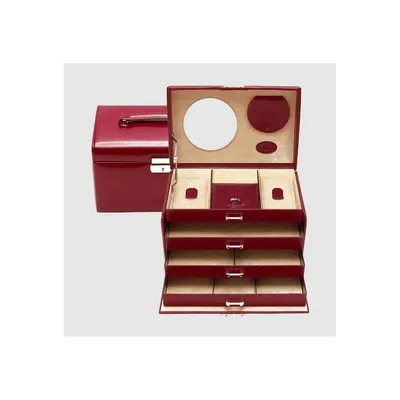 Produktbild von WINDROSE Schmuckschatulle Merino Moda Jewelry Box Red dunkelrot