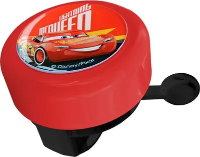 Produktbild von Tataway Disney Cars Kinder-Fahrradklingel, Metall mit Kunststoffgehäuse und Hebel, Rot