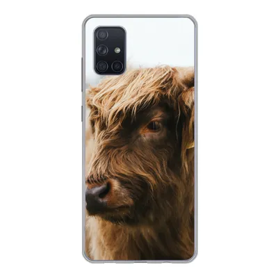 Produktbild von MuchoWow® Handyhülle Schutzhülle Hülle für Samsung Galaxy A71 Schottischer Highlander - Tiere - Hörner Silikon Softcase Handy Hülle - Kartenbesitzer