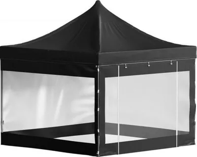 Obrázek produktu pro 3 x 3 m – stan – černý PVC párty stan – skládací zahradní stan