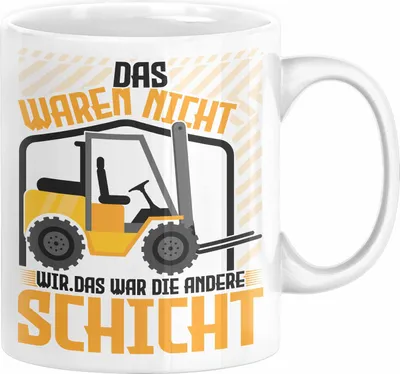 Produktbild von Staplerfahrer Tasse Geschenk für Gabelstapelfahrer Lagerist Geschenkidee Lager (Weiß)