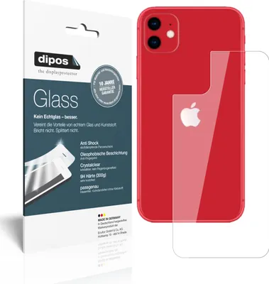 Obrázok produktu pre 2x ochranná fólia pre Apple iPhone 11 zadný kryt - proti nárazom 9H fólia dipos Glass plastové sklo