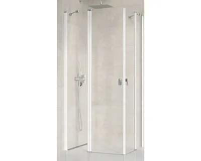 Obrázok produktu pre Ravak: Sprchový kút CHROME CRV2-80,90,100,110,120 Biele TRANSPARENTNÉ sklo 800