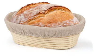 Productafbeelding van Gistmand voor brood - Ovaal gistmandje voor het bakken van brood - 25 cm