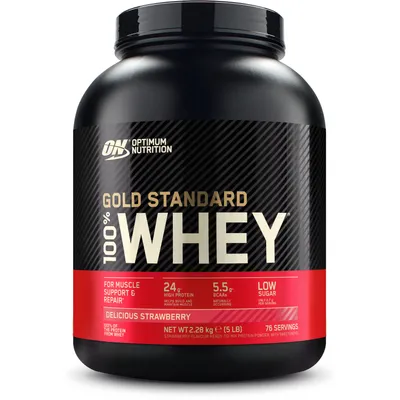 Produktbild von Optimum Nutrition Whey Gold Standard - 2,2kg - Delicious Strawberry