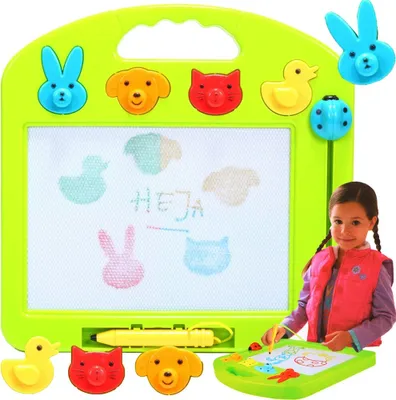 Image de Malplay Ardoise Magique Pour Enfants Tableau à Dessiner Coloré Avec 4 Tampons |Pour Enfants Dès 3+ Ans