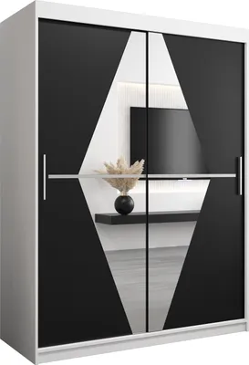Produktbild von Kleiderschrank, Schiebetürenschrank Schlafzimmer, Schrank mit Spiegel BOLIWIA 150 cm