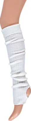Produktbild von Ballettstulpen mit Fersenloch Beinwärmer Ballett Stulpen Legwarmer Armstulpen ca. 55 cm 80er Jahre 1980er Jahre weiss