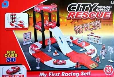 Produktbild von Feuerwehr Parkplatz Spieleset 39 teilig