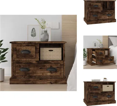 Immagine prodotto di vidaXL Comodino in rovere fumé 60x39x45 cm - Comodini