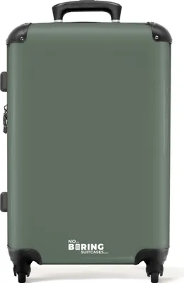 Obrázek produktu pro NoBoringSuitcases.com® Velký kufr - olivově zelený - jednobarevný - kombinovaný zámek TSA - pevná skořepina na kolečkách - 72 litrů - cestovní kufr - 66 cmKufr střední 67x43x25 cm, 72L,