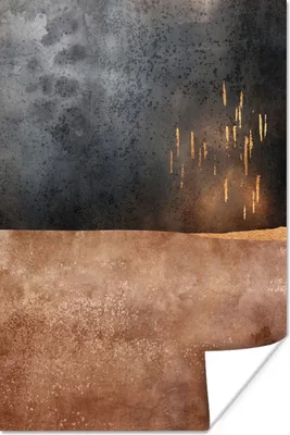 Produktbild von MuchoWow® Poster Abstrakt - Gold - Design 20x30 cm - Papierdruck