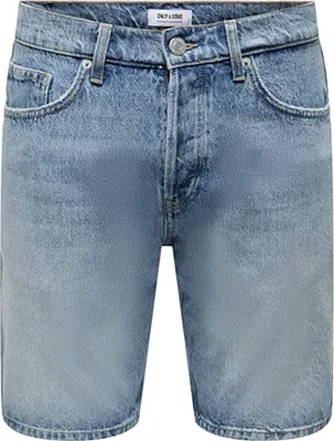 Produktbild von ONLY & SONS Shorts Denim Midi Bermuda Mid Waist Pants Größe: S