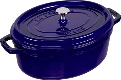 Produktbild von Staub La Cocotte 29cm oval dunkelblau, Gusseisen