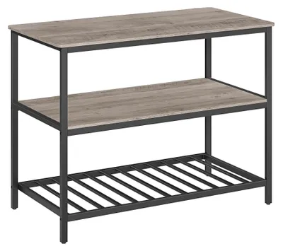 Produktbild von VASAGLE Küchenregal, 3-stufiges Mikrowellenregal, 60 x 120 x 90 cm – Greige + Schwarz