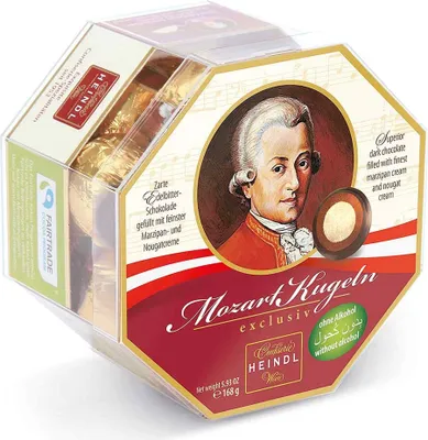 Produktbild von Heindl Mozartkugeln Dose Achteck 12 Stk. - 168g