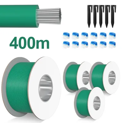 Produktbild von 400m Begrenzungskabel für Mähroboter + 1400 Erdspieße + 48 Kabelverbinder