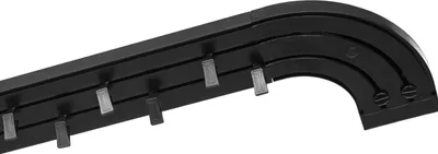 Produktbild von 2- läufig 400 cm Gardinenstange Innenschiene Decke schwarz Schiene Vorhangschiene Gardinenschiene Rundbogen Klemmen mit Rollen