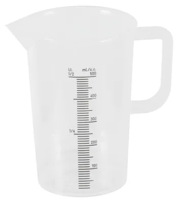 Zdjęcie produktu dla Naczynia kuchenne Paderno Miarka 0,5 l, przezroczysty polipropylen 47606-05