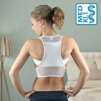 Produktbild von Geradehalter, elastisch, weiß, Größe:S