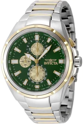 Zdjęcie produktu dla Invicta Sea Vulture 49084 Zegarek Męski - Mechanizm Kwarcowy - Stal Nierdzewna ze Zieloną Tarcza - 46 mm