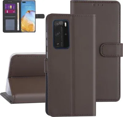 Image de Étui pour Huawei P40 Pro - Marron - Étui à rabat - Porte-cartes