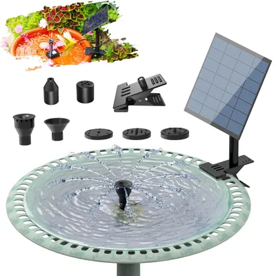 Solarbrunnen 2,5 W, DIY, 6 Düsen, Clip-Design