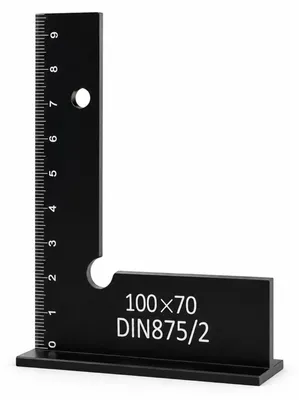 Productafbeelding van Aluminium winkelhaak hoekmeter 100x70mm voor timmerwerk