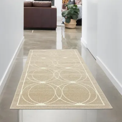 Produktbild von Orientteppich mit dezenten Ornamenten | In- & Outdoor | beige Größe - 80 x 150 cm
