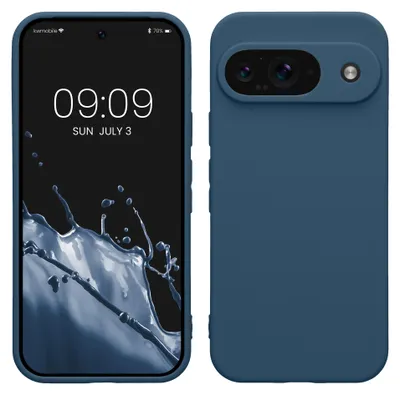 Produktbild von kwmobile Handyhülle für Google Pixel 9 Hülle - weiches Handy Silikon Case - Schutzhülle Cover - Marineblau