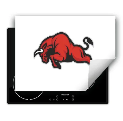 Produktbild von DarHaus Herdabdeckplatte 80x52 cm Anti Rutsch Matte Aufrollbar, rot - Bulle