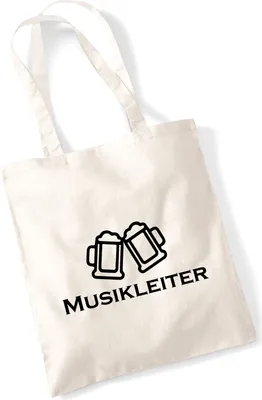 Produktbild von Huuraa Jutebeutel Musikleiter Schützenfest 10 Liter Natural Baumwolle Tasche Geschenkidee