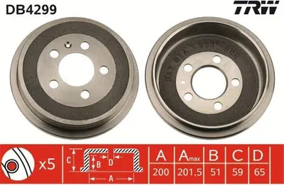 Produktbild von Trw Bremstrommel Hinterachse DB4299